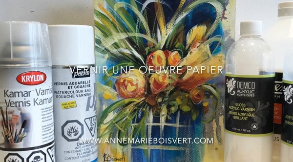 Vernir une oeuvre papier