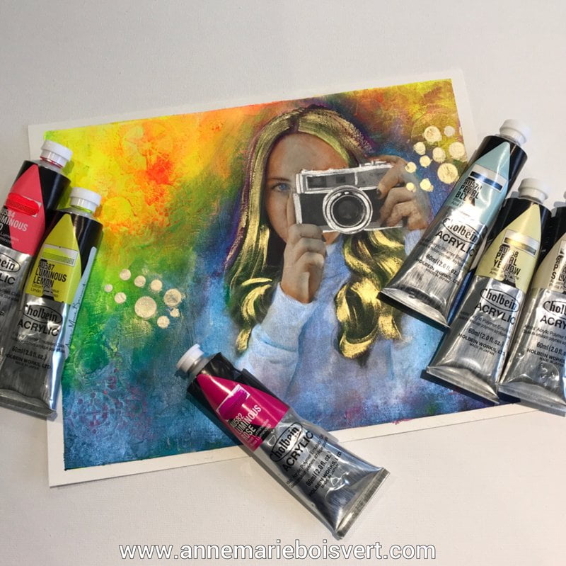 Couleurs acryliques, plus elles sont flamboyantes plus je les aimes!